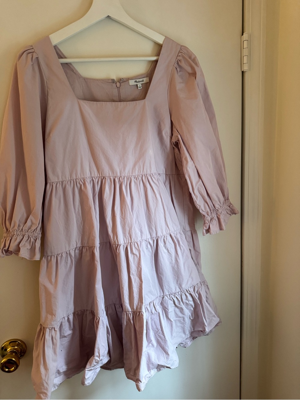 Madewell Tiered Dress - Light Blush Pink